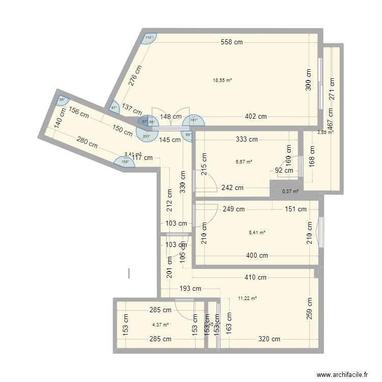 Espagne 4 Eras de Mostoles. Plan de 9 pièces et 62 m2