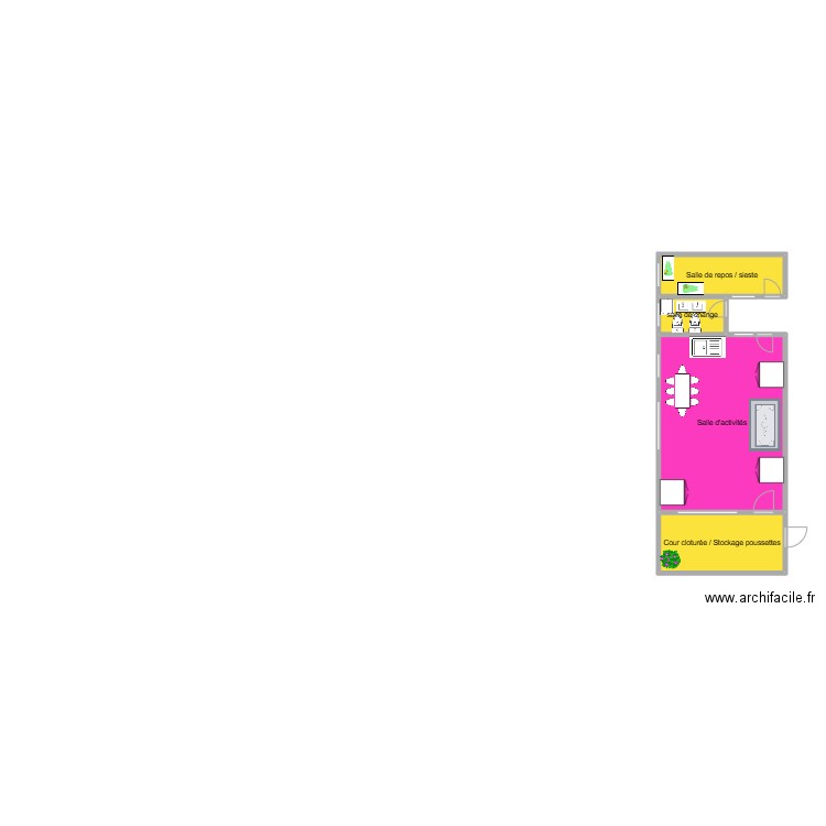 Ares. Plan de 4 pièces et 22 m2