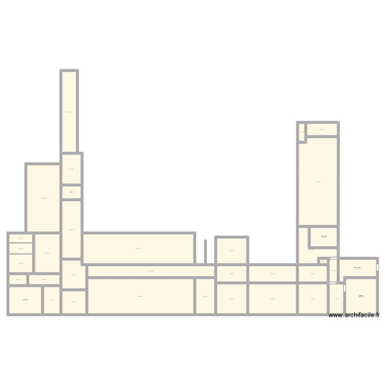 habitation. Plan de 36 pièces et 551 m2