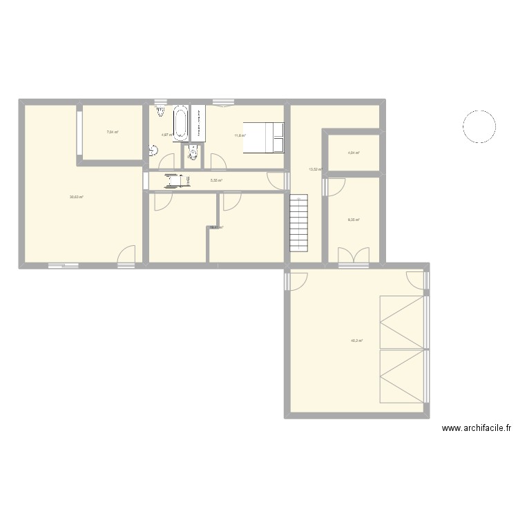 Maison ROSPEZ initial. Plan de 11 pièces et 147 m2