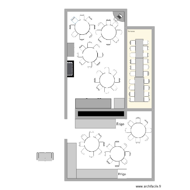 Sainte Christine V4. Plan de 2 pièces et 21 m2