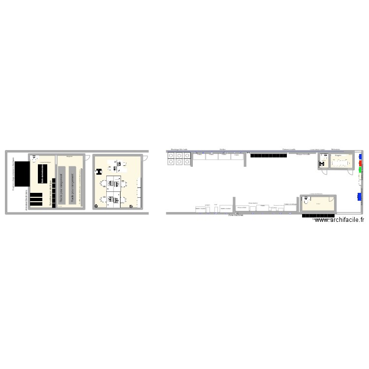 Plan nouvelle atelier Nu 1. Plan de 5 pièces et 165 m2