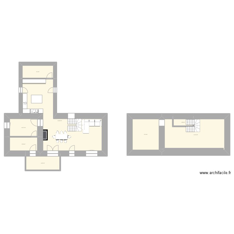 Plan - maison. Plan de 8 pièces et 156 m2