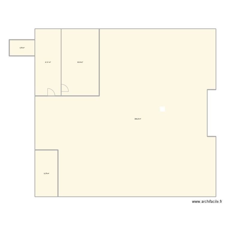 Buro. Plan de 5 pièces et 363 m2