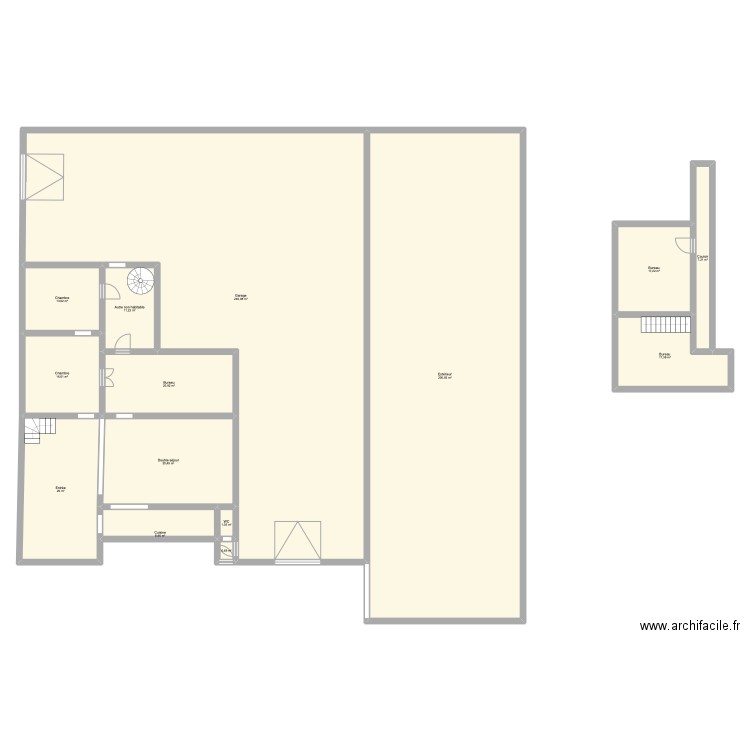 Plan crèche . Plan de 14 pièces et 615 m2