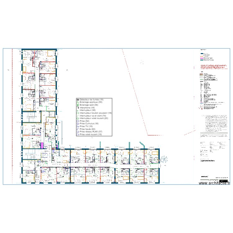 Implantation ELEC CIRON R+1. Plan de 0 pièce et 0 m2