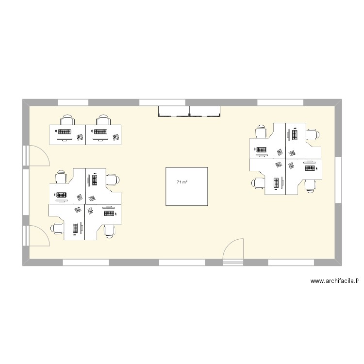 Base vie bomasse. Plan de 1 pièce et 71 m2