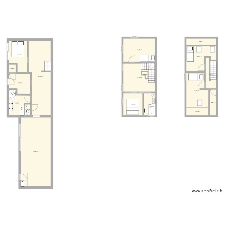 Untereiner Marie. Plan de 18 pièces et 156 m2