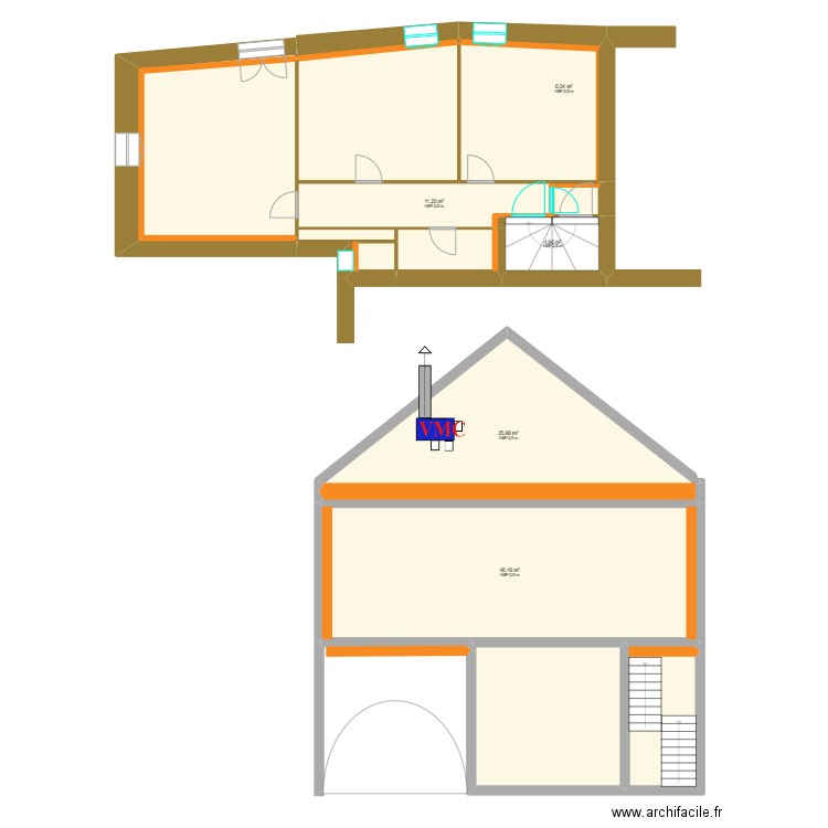 GRASSET. Plan de 15 pièces et 183 m2