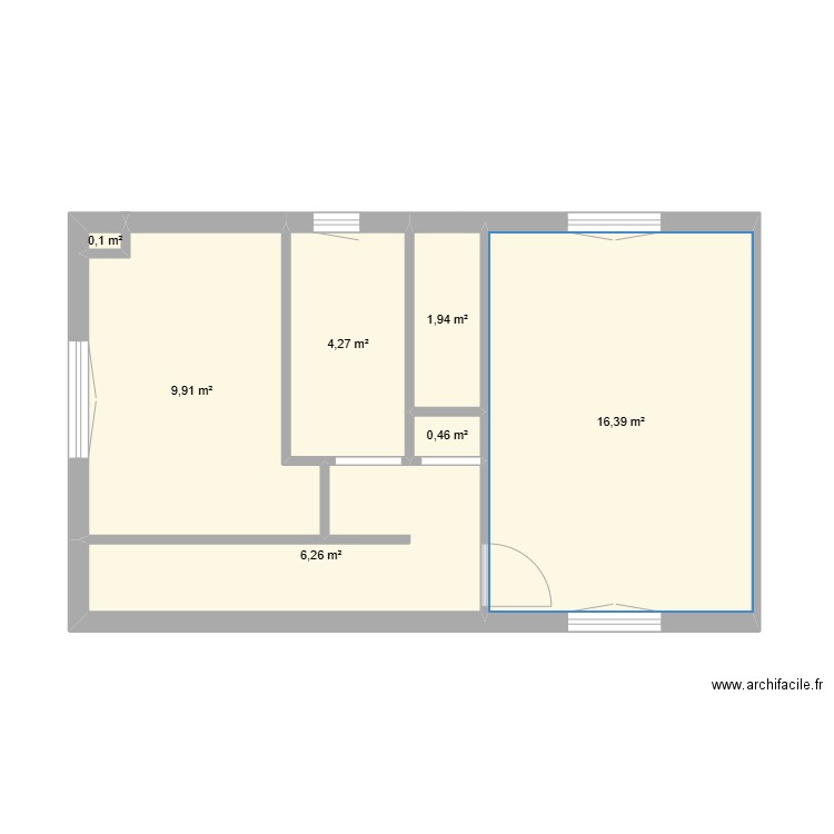 Maison Marquette R1 Marie. Plan de 7 pièces et 39 m2