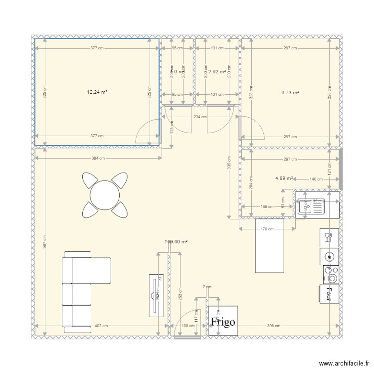 APPARTEMENT SULLY MEUBLE. Plan de 6 pièces et 81 m2