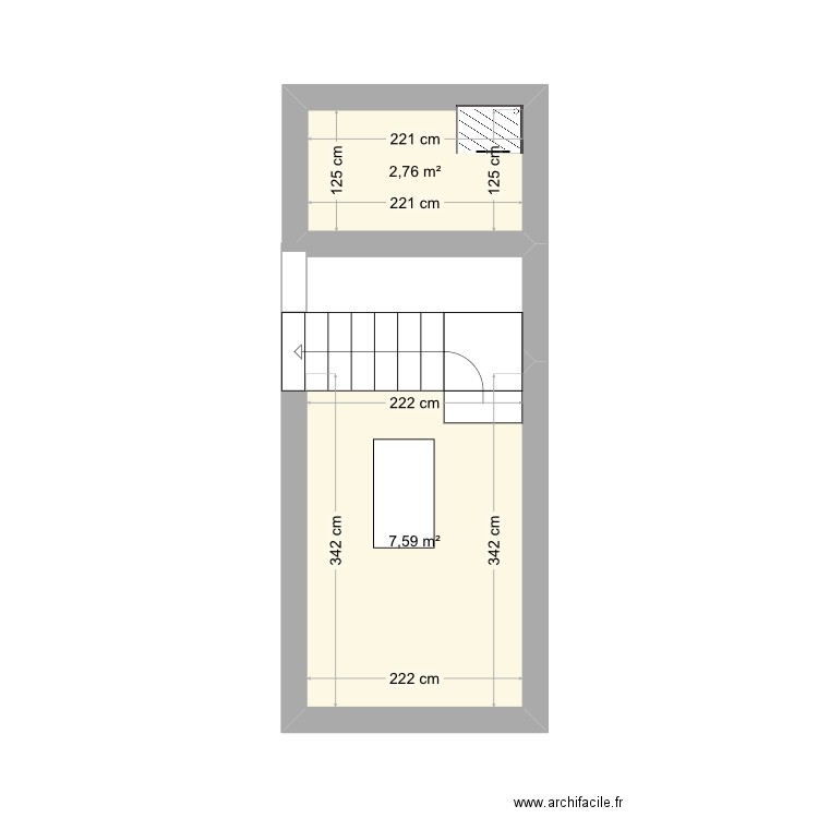 Essai. Plan de 2 pièces et 10 m2