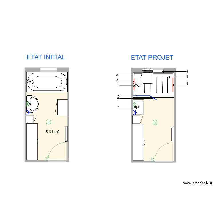 CONTE ALAIN. Plan de 2 pièces et 11 m2