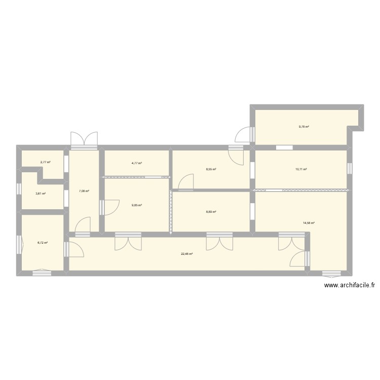 Maison capesterre. Plan de 12 pièces et 109 m2