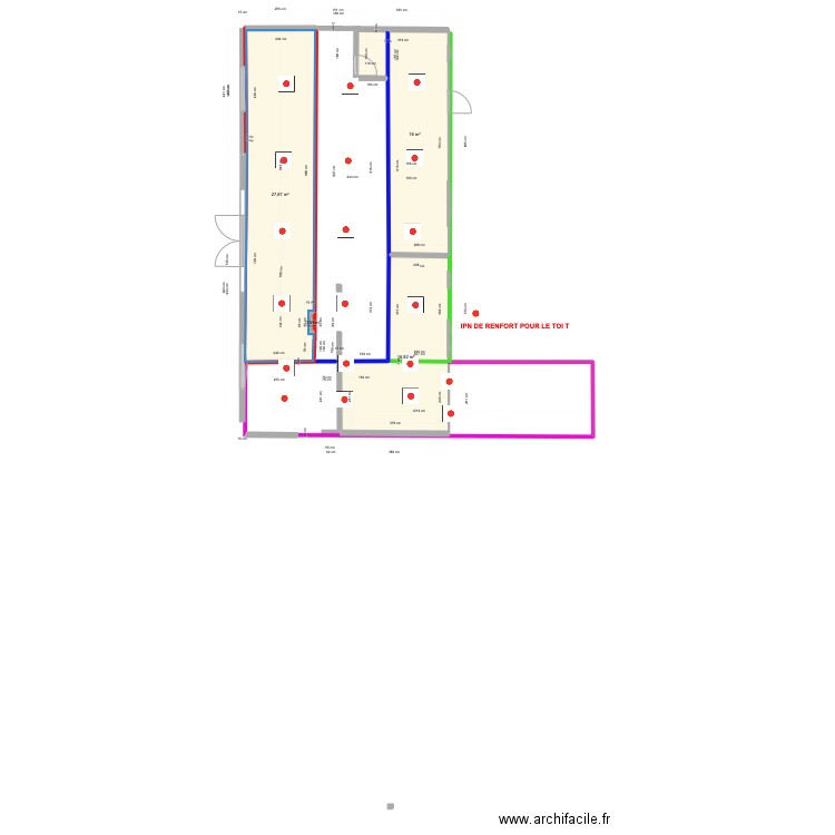 LES CONTAINERS DS LA MAISON pour supports pdt coupe. Plan de 4 pièces et 63 m2