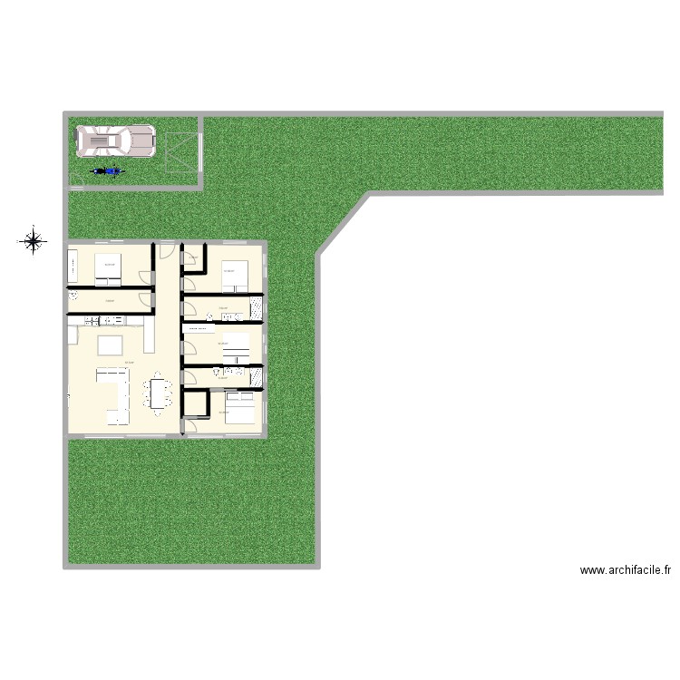 Haute Goulaine. Plan de 9 pièces et 131 m2