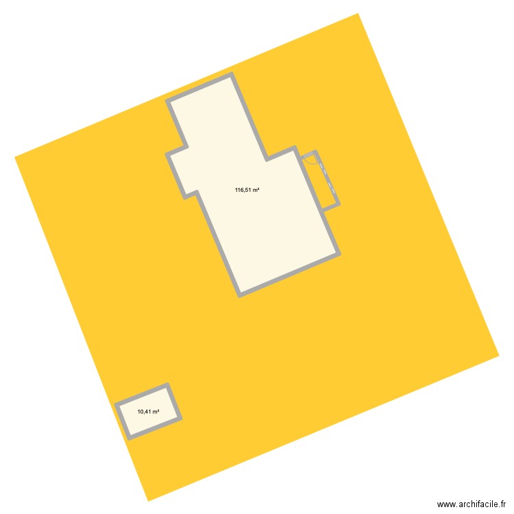 PLAN VERANDA V1 general. Plan de 2 pièces et 127 m2