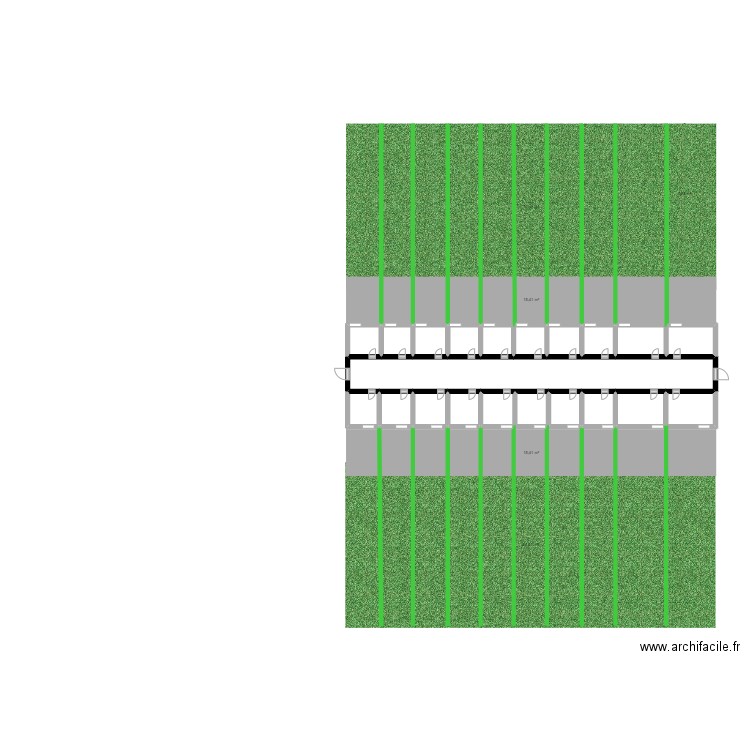 PLAN. Plan de 17 pièces et 24 m2