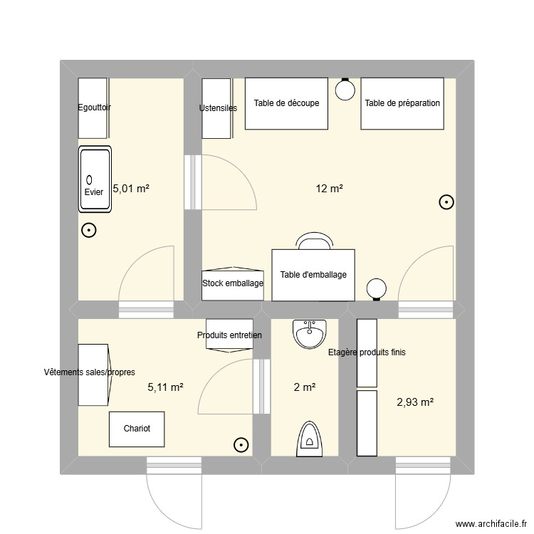 Labo Transfo. Plan de 5 pièces et 27 m2