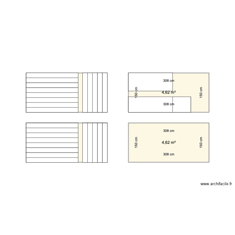 panneaux okoume 18. Plan de 4 pièces et 19 m2