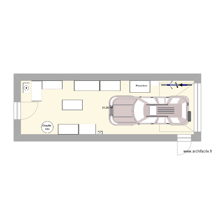 BENFELD 2. Plan de 1 pièce et 31 m2