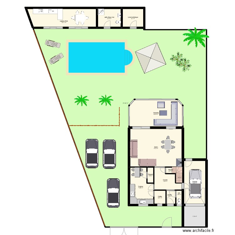 KARYDES. Plan de 27 pièces et 508 m2