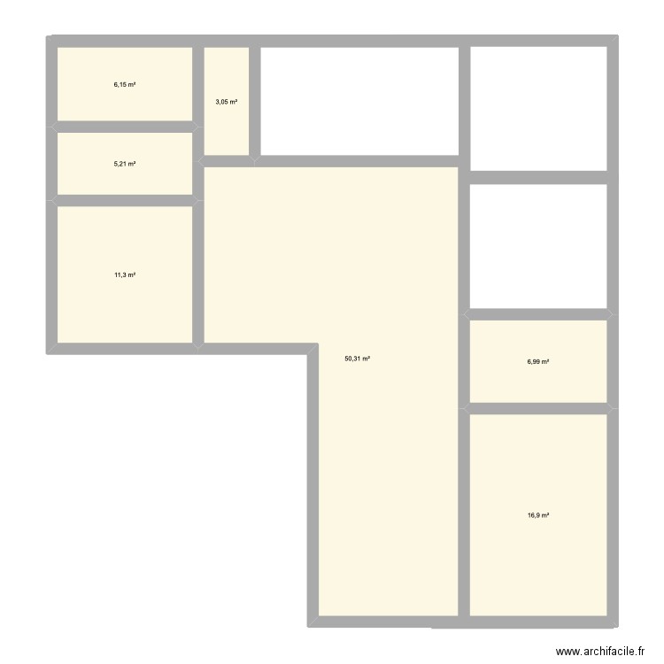 maison1. Plan de 7 pièces et 100 m2