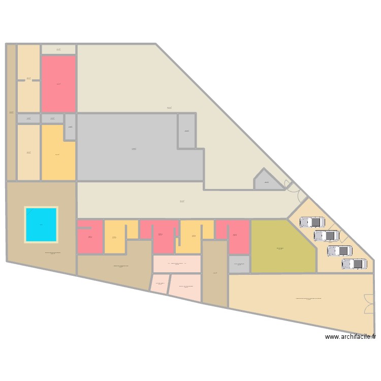 appart 2810B. Plan de 29 pièces et 1696 m2