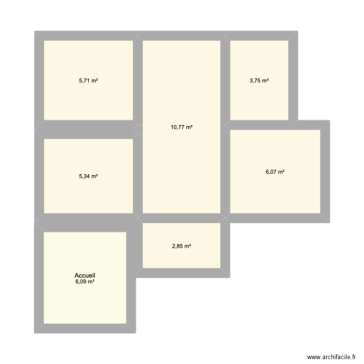 plan institut. Plan de 7 pièces et 41 m2