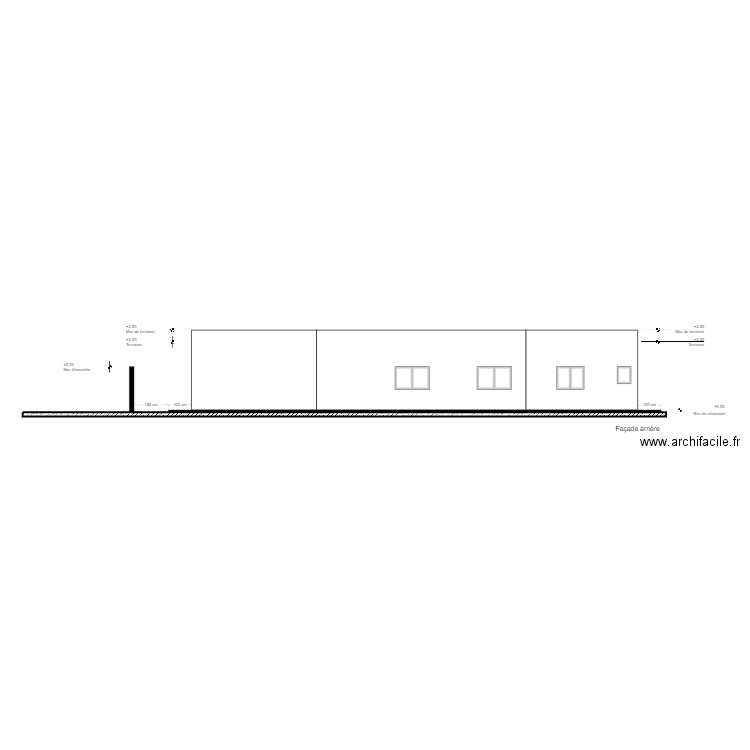 façade arrière yass. Plan de 0 pièce et 0 m2