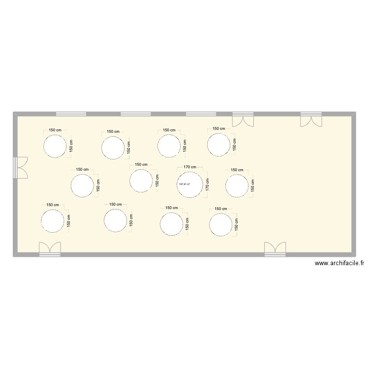 Plan de table mariage. Plan de 1 pièce et 198 m2