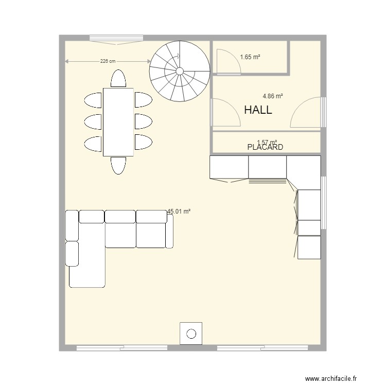 CORRENCON REZ. Plan de 4 pièces et 53 m2