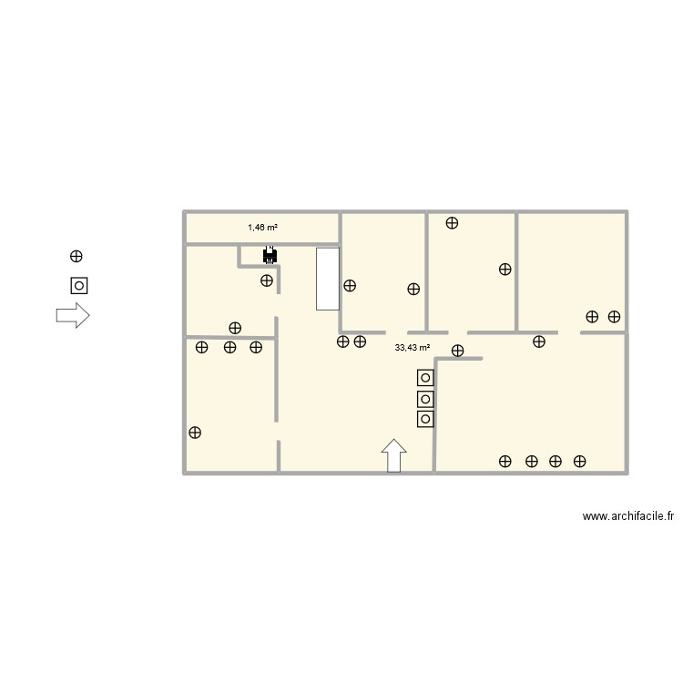 plan expo. Plan de 2 pièces et 35 m2