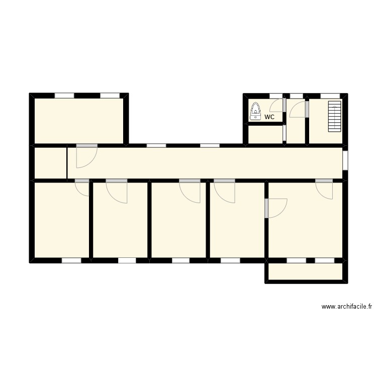 PLAN ETAGE. Plan de 13 pièces et 41 m2