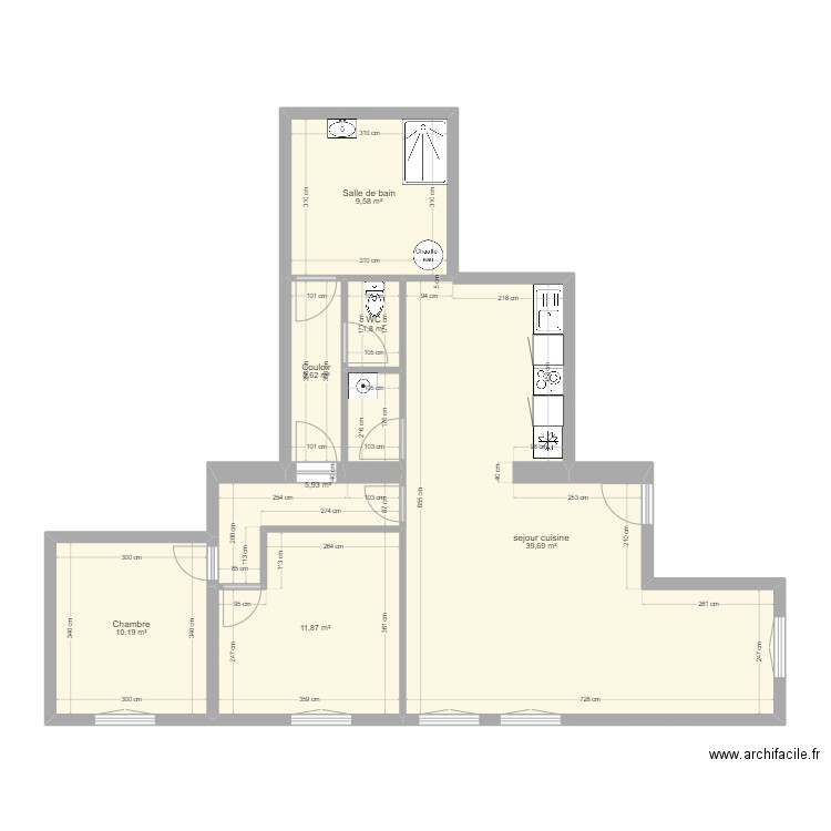 orgon lgt 4. Plan de 7 pièces et 83 m2