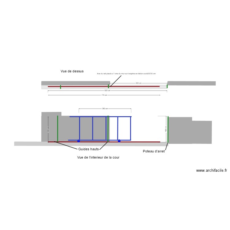 plan pose rail 5. Plan de 0 pièce et 0 m2