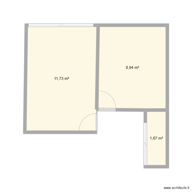 PlanSarc. Plan de 3 pièces et 22 m2