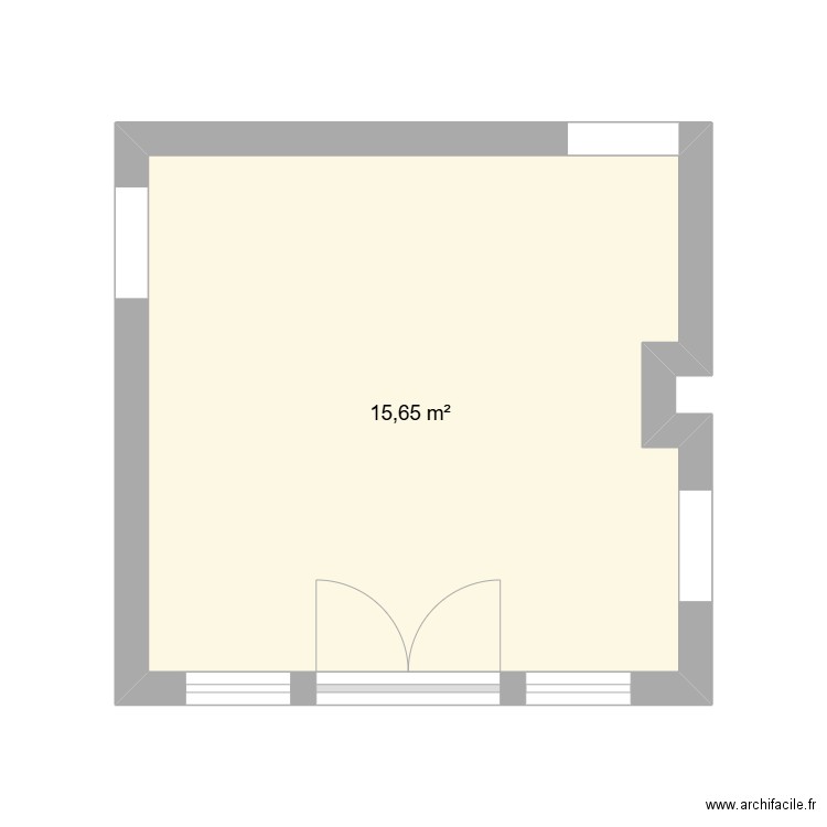 SALON. Plan de 1 pièce et 16 m2