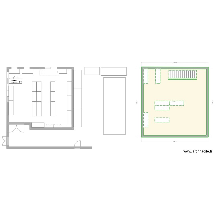 Nouveau-Chappe-3. Plan de 1 pièce et 72 m2