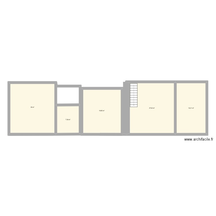 maison. Plan de 5 pièces et 99 m2