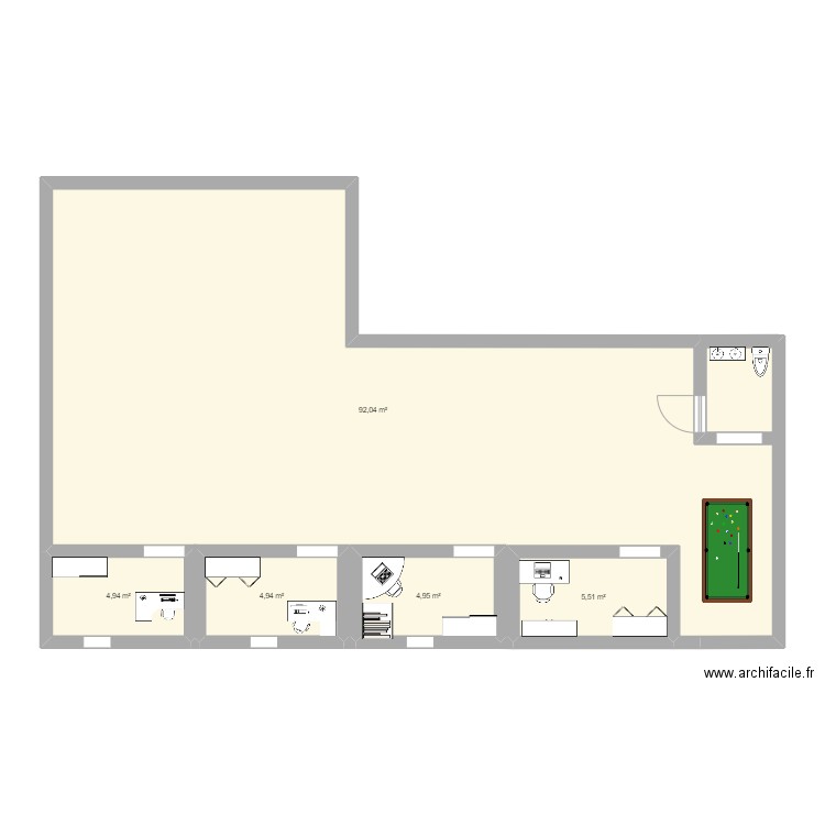 EXEMPLE. Plan de 5 pièces et 112 m2