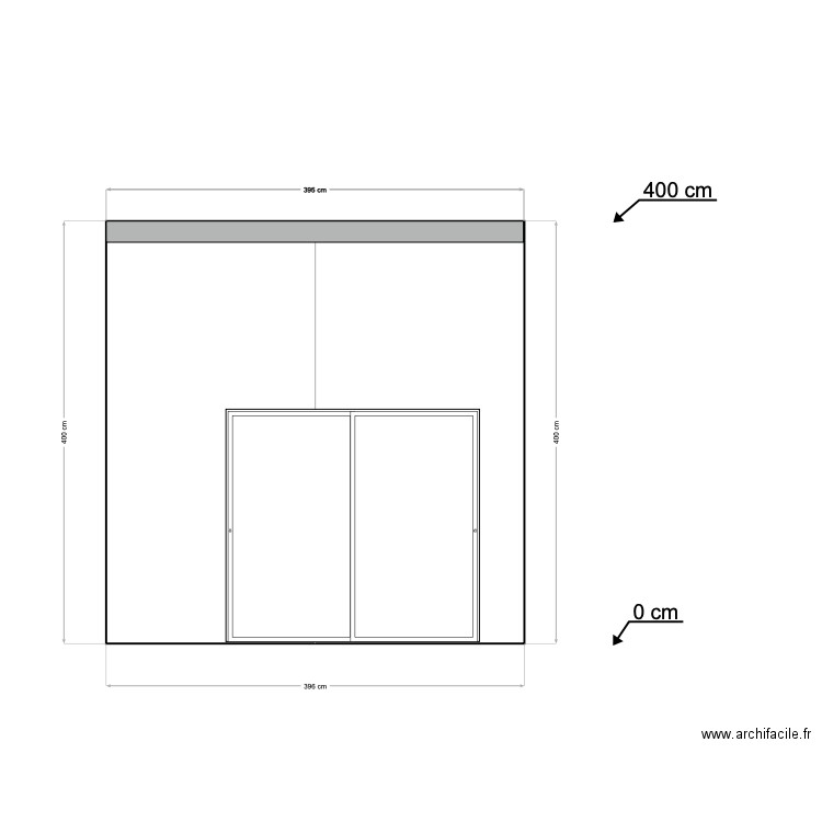 plan de coupe façade ouest. Plan de 0 pièce et 0 m2