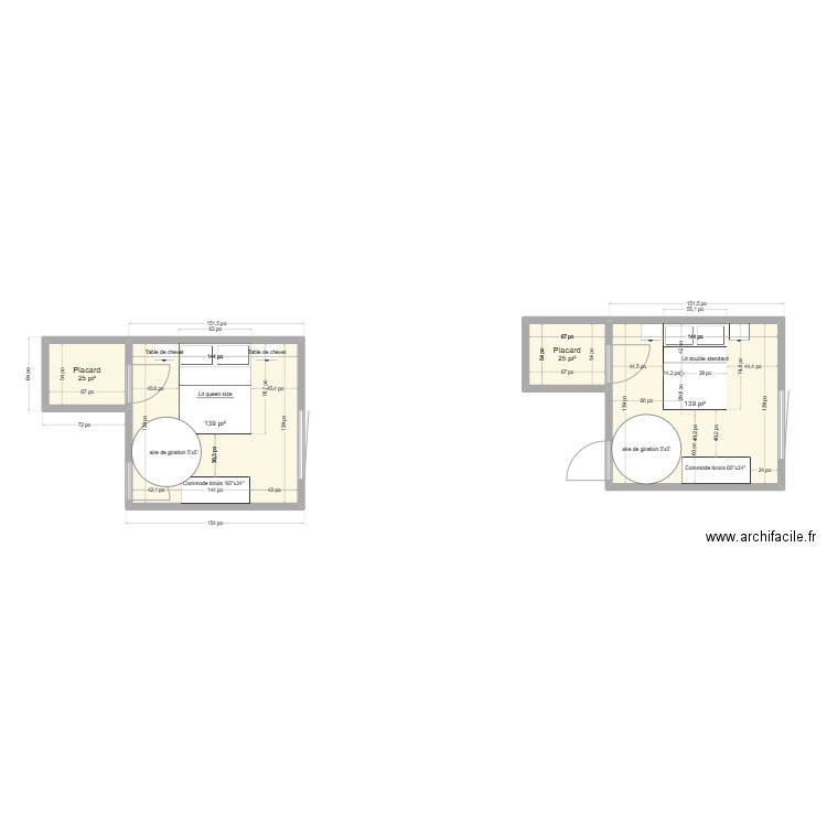 adaptation domiciliaire v2. Plan de 4 pièces et 30 m2