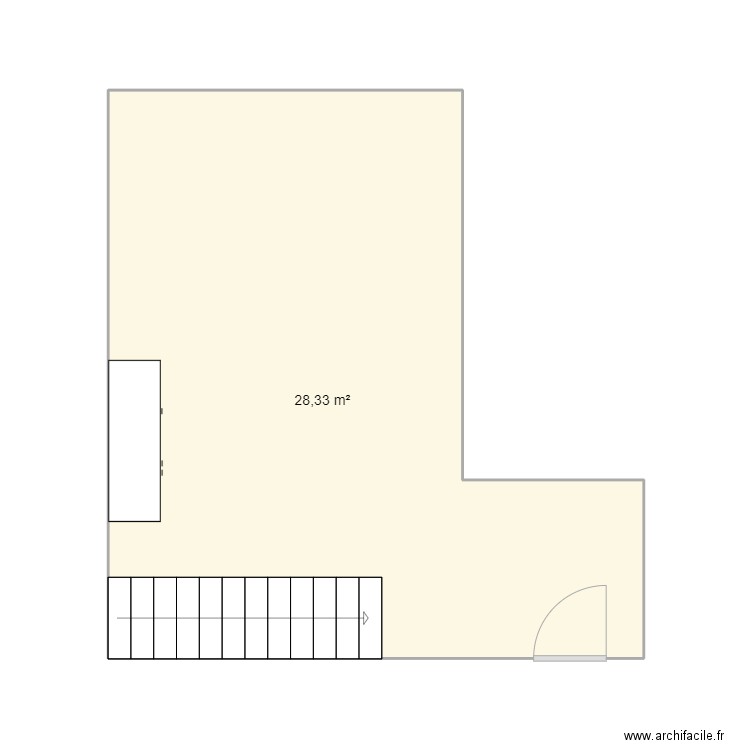 Lille. Plan de 1 pièce et 28 m2