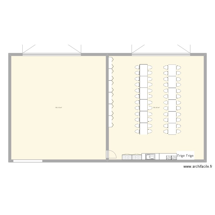 Plan CRL. Plan de 2 pièces et 209 m2