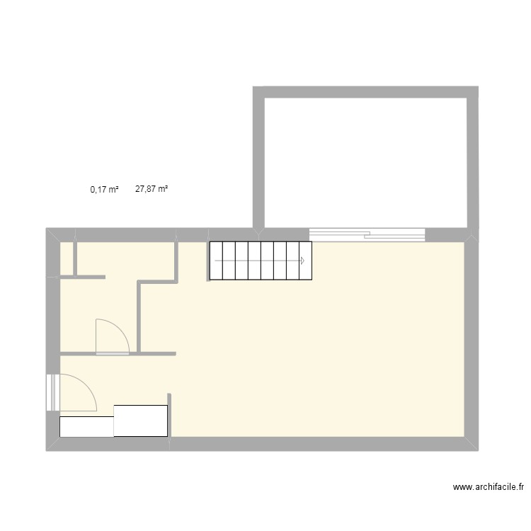 Plan Capbreton. Plan de 2 pièces et 28 m2