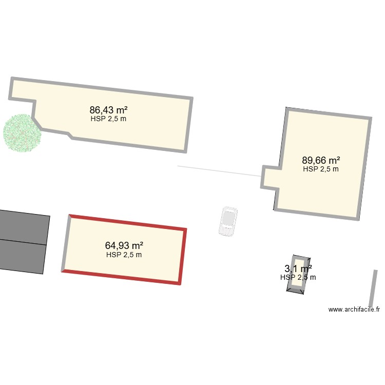 essai. Plan de 8 pièces et 488 m2