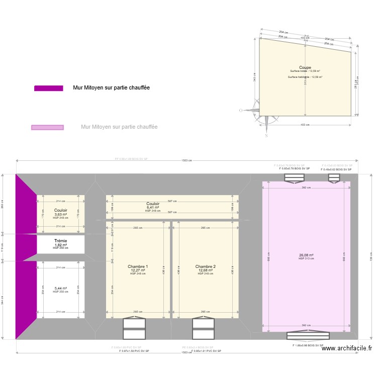 ML24017552. Plan de 14 pièces et 138 m2