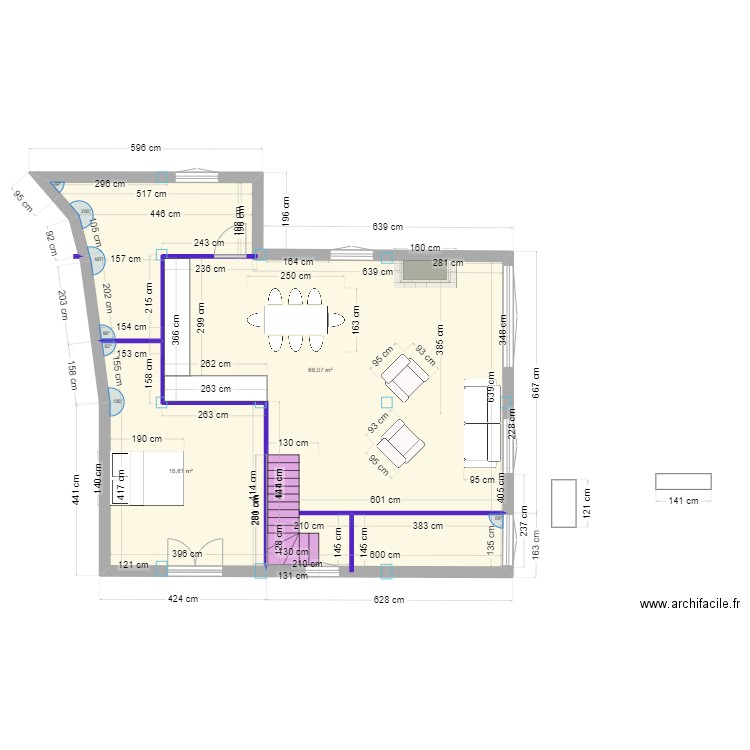 MaisonM&C-1. Plan de 25 pièces et 398 m2