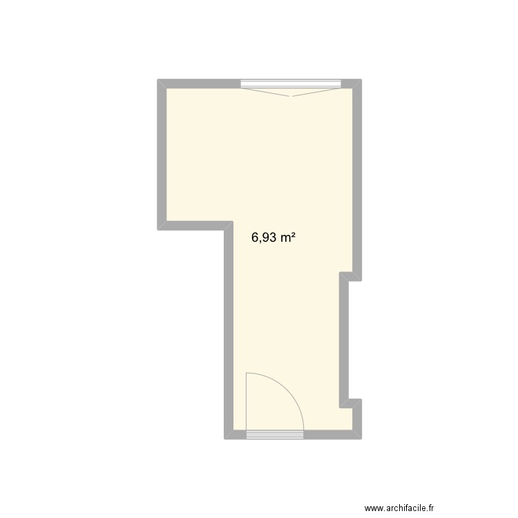 CUISINE 5E ETAGE. Plan de 1 pièce et 7 m2